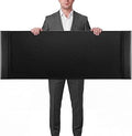 47.2 x 17 Inch Leather Desk Pad Protector with Side Rails, Executive Office Desk Mat for Home Workspace, Writing Surface, Mouse & Keyboard Pad, Elegant Gift for Men Dad Husband(Black)