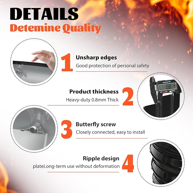 YSEJOMP 48 Inch Round Galvanized Fire Pit Ring/Fire Ring - Foldable and Perfect for Outdoor Gatherings and Campfires in The Yard/Garden/Park/Beach (Black+Gray, 4 FT Diameter+1.5 FT Tall)
