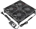 Router Laptop Cooling pad 4X 120mm Computer Fan with AC Plug Variable Speed Fan for DIY Electronics TV Box Cabinet Computer Game Equipment Cooing