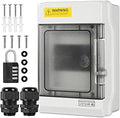Outdoor Circuit Breaker Box,Power Distribution Box,Circuit Breaker Panels,Sub Panel Breaker Box, Electrical Panel Box with Clear Cover, Bus Bars and DIN Rail for Indoor and Outdoor(SH-4WAY)