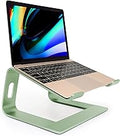 Ergonomic Aluminum Laptop Mount - Adjustable Computer Stand for MacBook Pro/Air HP Lenovo Samsung Dell - Fits 10-17.3" Laptops (Apple Green)