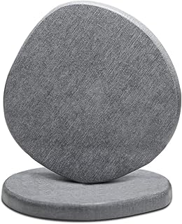 Diatomaceous Earth Coasters,3.9"x3.9", Quick-Dry, Absorbent, Heat-Resistant, Modern Stone Design, Dark Gray, Irregular Shape (2, Grey)