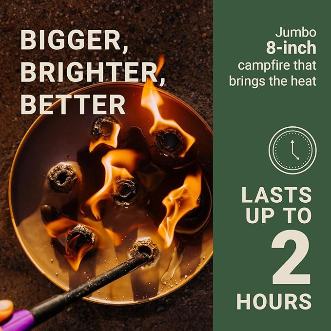 Radiate 2 Pack XL 8" Portable Campfire As Seen On Shark Tank - Up to 2 Hours of Burn Time, Reusable Travel Fire Pit for Camping, Patios & Beach Days - Great Alternative to a Real Fire - Made in USA