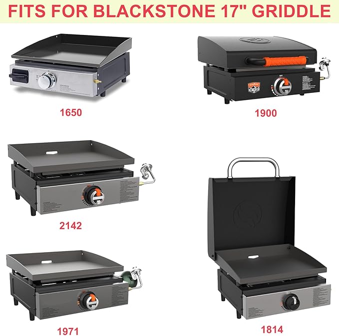 DcYourHome Griddle Warming Rack Compatible with 17" Blackstone Griddles, Portable and Adjustable Stainless Steel Rack for Blackstone Griddle Stand 17 Inch Accessories, One-Step Clip On Attachment