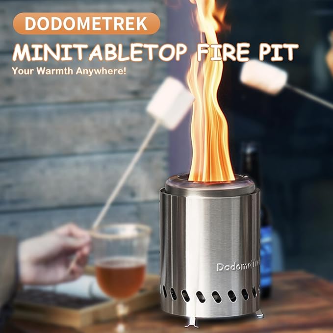 Tabel Top Fire Pit Mini, Portable Firepit Outdoor, 7 Inch Tabletop Firepit Inky