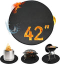 42'' Round Fire Pit Mat for Solo Stove Bonfire, Double-Sided Fireproof Under Grill Mat, Bonfire Accessories for Outdoor Deck Patio Grass, Oil-Proof & Waterproof, Easy to Clean