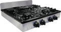Koblenz PSK-400S 4 Portable Porcelain Cover and Four 16,000 BTU Burners, Stainless Steel Stove for Propane Gas, Silver