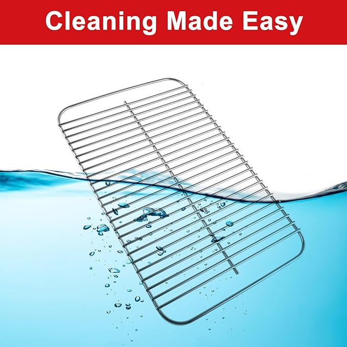 DELSbbq 80631 Stainless Steel Grill Cooking Grate for Weber Go-Anywhere Charcoal and Gas Grills, Replacement for Weber 70211 3634 67195, 16" x 10"