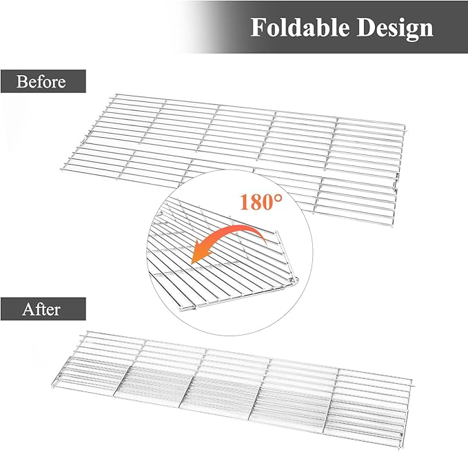 Uniflasy Warming Rack for Pit Boss Austin XL 1000 1100 Series Grills, Stainless Steel Upper Cooking Grate Replacement for Pit Boss Austin XL Rancher XL 1000 Sportsman 1000, Foldable BBQ Grill Top Rack
