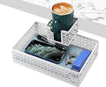 Under Desk Drawer Organizer Clip-on Cup Holder Under Desk Storage Drawers Rotated Under Table Drawer for Desk Organizer Clamp Phone Holder Paper Drawer (White)