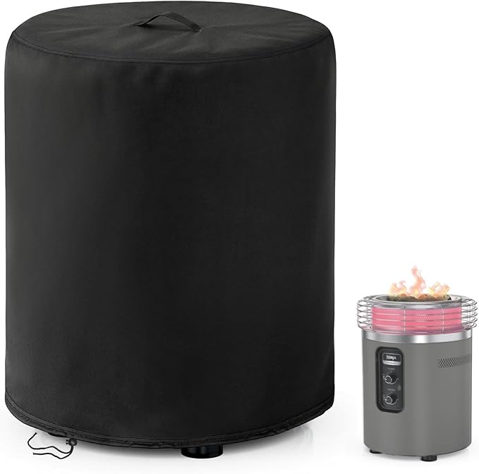 POMER Firepit Cover For NinJa Fireside360 Outdoor Heater,Water-Resistant Dust/Leaf Protection, Dual Handles, Dual Drawstring Hem — Fits for Fireside360 Fire Pit
