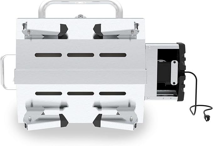 GrillPro 201119 GrillPro Table Top Portable Electric Grill in Stainless Steel