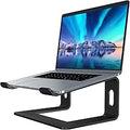 SOUNDANCE Laptop Stand, Aluminum Computer Riser, Ergonomic Laptops Elevator for Desk, Metal Holder Compatible with 10 to 15.6 Inches Notebook Computer, Black
