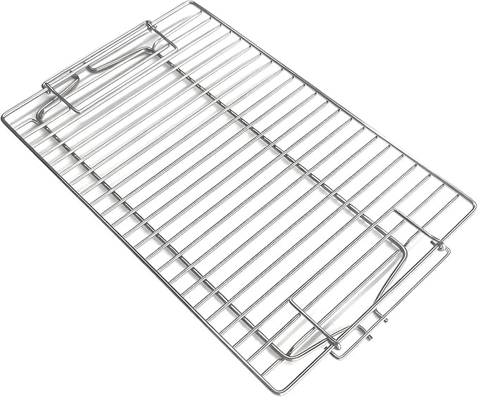 Charmline Stainless Steel Grill Grate Replacement, Lift-Up BBQ Cooking Grid with Handles, Suitable for Charmline Portable Charcoal Grill, Ideal for Meat, Steak & Outdoor Camping (14x9in)