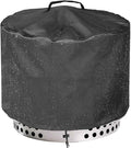 WICKTICK 21 Inch Round Fire Pit Cover for Solo Stove Bonfire 2.0, 600D Heavy Duty Waterproof Firepit Accessories for Outdoor Camping, All-Weather Resistant