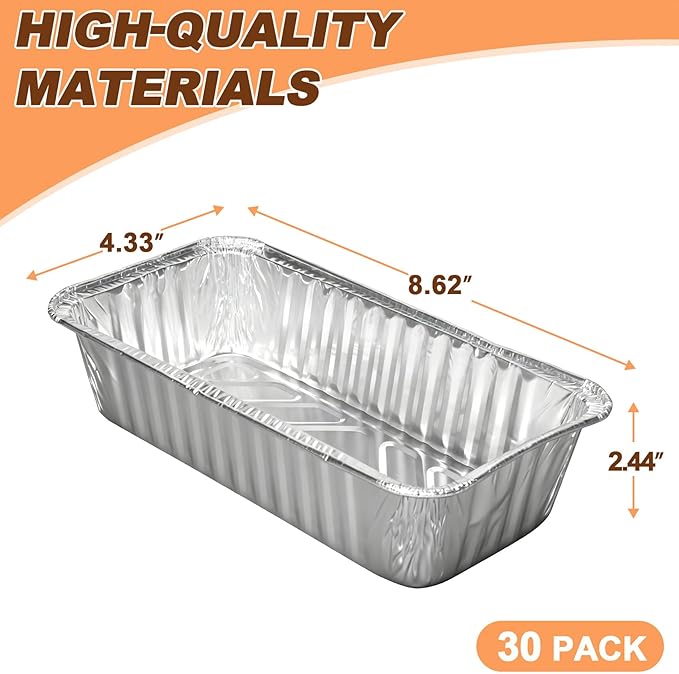 Grill Drip Pan Liners for Traeger Timberline 850 and 1300 (Gen 1 and 2 Models) Pellet Grills, BAC404 & BAC582 Aluminum Grease Trays Replacement Parts for Traeger Timberline Pellet Grills, 30 Packs