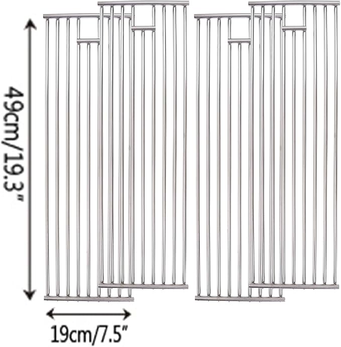 J&HYBBQ 1pcs Premium 7.8mm Stainless Steel Grill Grates – Compatible with Bull Angus, Brahma, Outlaw & More – Non-Stick, Easy-Clean BBQ Replacement Grates for Ultimate Grilling Experience