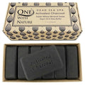 One With Nature Activated Charcoal Soap 4oz 6-Pack Gift Box – Detoxifying and Exfoliating Charcoal Soap Bar with Dead Sea Salt for Face & Body, for Men & Women