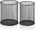 2 Sets Metal Pen Holder for Desk,Makeup Brushes Cup Holder, Pencil Holders, Pen cup, Home and Office Organizer, Black