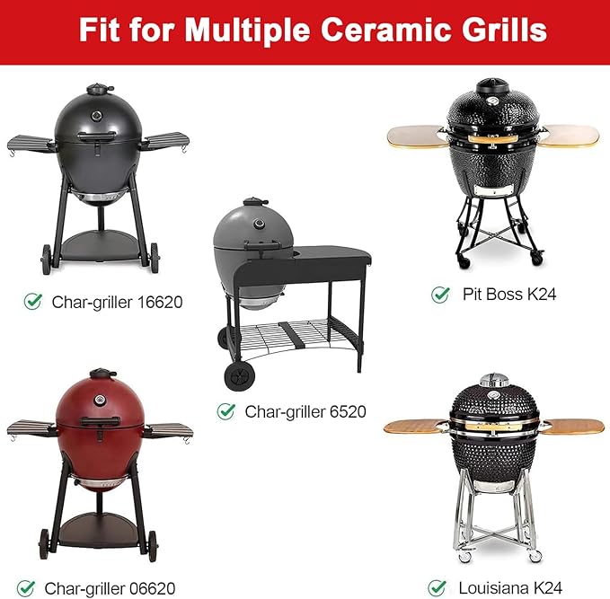 19.5" Full Size Griddle Insert for Akorn Kamado Ceramic Grill, Pit Boss K24, Louisiana Grills K24, Char-Griller 16620, BBQ Flat Top Griddle for Char-Griller Akorn E16620 E56720 6719 6520 6020 16820
