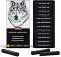 PANDAFLY Compressed Charcoal Sticks, 12 Pieces (Soft, Medium, Hard) Square Vine Charcoal Sticks for Drawing, Sketching, Shading, Charcoal Drawing Set for Beginners & Pro Artists