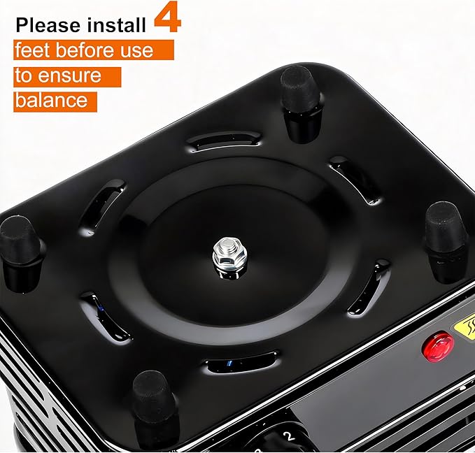 MultipurposeTurbo Coal Burner,Electric Charcoal Burner 1000W High PowerCube Coil Burner Heats faster, with Stainless Detachable Tongs (black)