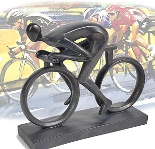 Resin Bike Black Statues Sculptures - Home Decor Shelf Decor Inspirational Decorations Bicycle Enthusiasts Gifts Office Table Aesthetic Decor for Shelves Accents 8.25 * 2.5 * 6.5 Inch