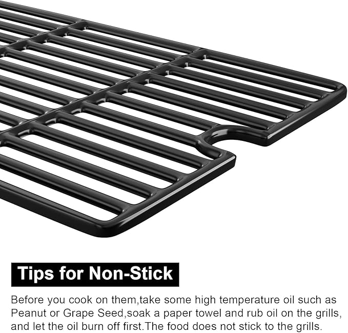 Hisencn 16.5" Cast Iron Cooking Grate Replacement for Smoke Hollow PS9900 7000CGS, Charbroil 463722315 463722313 463722416, Kenmore 141.152270 141.155400, Kingsford 24 inch Expert Grill 24 inch