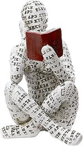 GRAPMKTG Home Decor Pulp Reading Women Thinker Statue Aesthetic Sculpture Room Decor Modern Abstract Decoration on Shelf Table Desk for Living Room Office Bedroom A