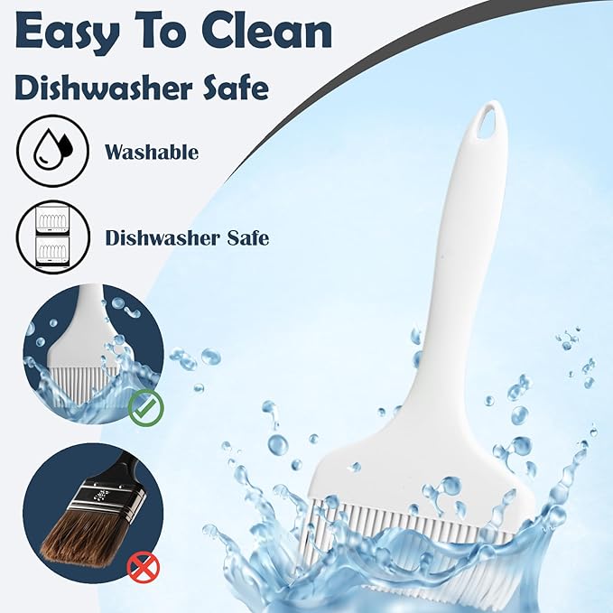 Meat Brush for Basting-3PCS,Oil Butter Sauce Marinades for BBQ Grill Brushes,Silicone Meat Brush,Heat Resistant,Food-grade,