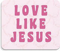 Pink Jesus Decor Mouse Pad - Trendy Coquette Christian Bow Office Desk Mousepad, Pink Coquette Preppy Girly Bow Decor Mousepad, Christian Jesus Preppy Gifts, Coworker Gifts, 9.5x8 Inches