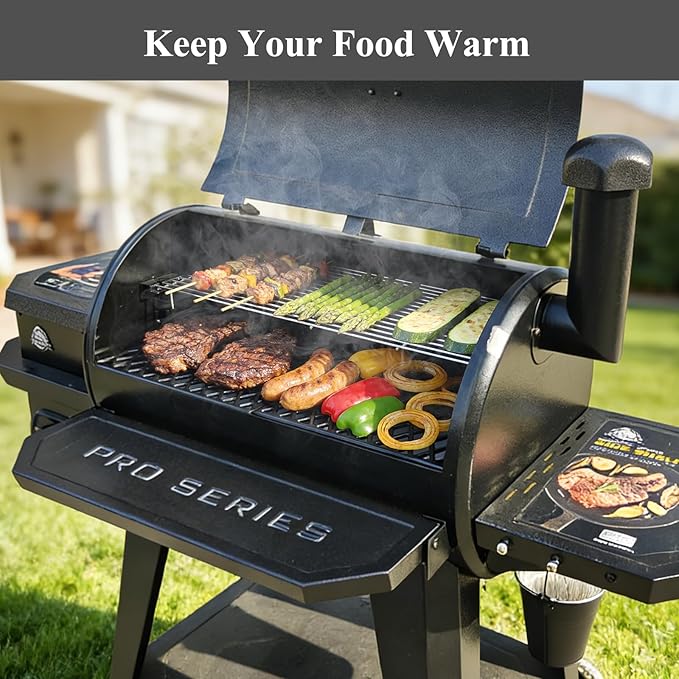 Uniflasy Warming Rack for Pit Boss PB850 PB820 Series Pellet Grill, Stainless Steel Upper Cooking Grate Replacement for Pit Boss PB850G 10514 PB820D3B, Foldable BBQ Grill Top Rack