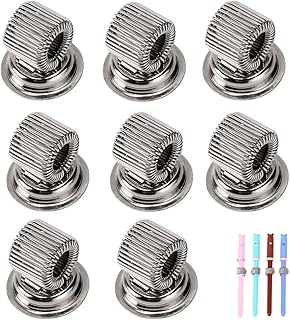 BTSKY® Stainless Steel Magnetic Pen Holder Clips- Magnetic Pen Clip Holder Fit Any Size Pens magnetic push pins for Refrigerator Whiteboard Erase Board and Bulletion Board Map, 8 Pack