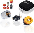 Horynar Butane Refill Adapter Isobutane Fuel Canister Isobutane Canister Butane Propane adapter with Exhaust Air Pressure Button/Great for jetboil fuel Canister/Backpacking Camping Stove Adapter