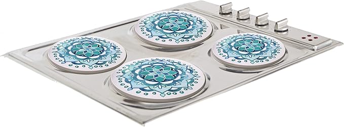 Electric Stove Burner Covers - Protect Stovetop - Set of 4, 10 and 8 inches - Blue Mandala Electric Stove Covers