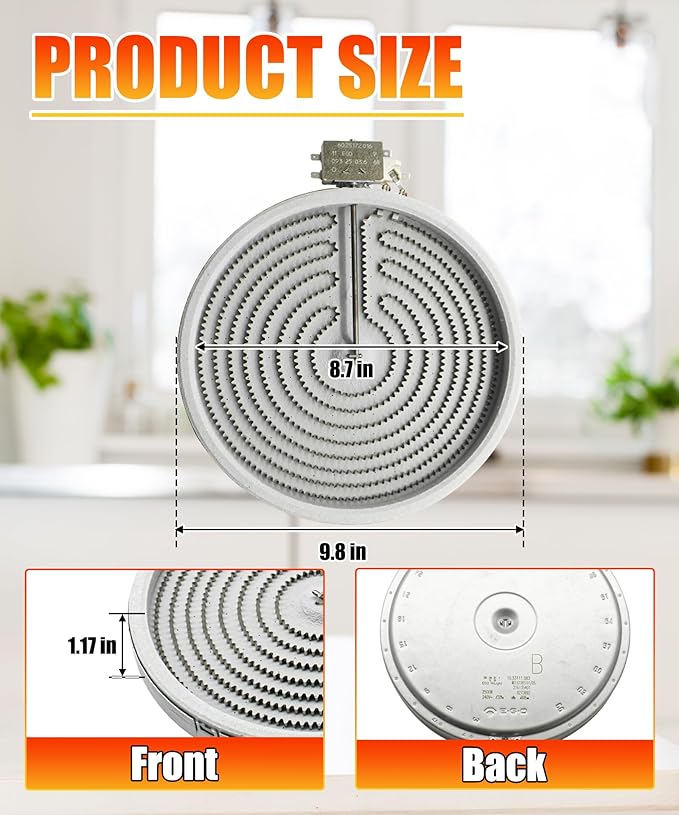 10" Radiant Surface Heating Element 2500watt OEM Fits For LG Range/Stove/Ovens，Replaces MEE62385101