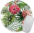 Mouse Pad Mousepad Tropical Leaves Print Mouse Mat Mouse Pad Office Mousemat Round Mousemat Hawaii Hawaiian Tropical Palm Print Mousepad