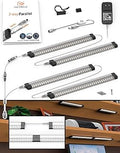 Under Cabinet Lighting Built-in Adjustable Wires Y Splitter Parallel Connected LED Lights for 2-Tier Shelves 4-Pack 16W 6500K 1800Lm Touch Kitchen Counter Light Bar & ETL Power for Clean Installation