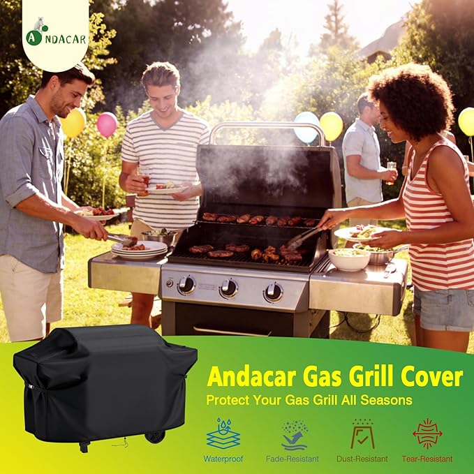 Grill Covers 76 inch for Nexgrill Oakford 1150 Pro Grill Model 810-0072 Cover, Waterproof Outdoor Barbecue Covers for Weber Gas Grill and More (Cover Only) - 76" L×26" W×47" H
