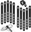 Lamicall 10Pack Reusable Cord Organizer Cable Ties - Silicone Cord Management Wraps, Stretchy Rubber Charger Cable Strap Ties, Skin-Friendly Electrical Wire Keeper for Travel, Home Office Accessories