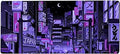 Dark Purple Japanese Anime Retro Vaporwave Mouse Mat Computer Lap Desk Anime Mouse Pad Kawaii Large Gaming Pad for Keyboard QDH