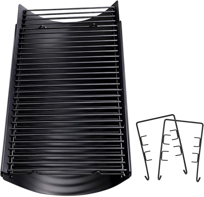 Criditpid 23.62"- 42" Adjustable Ash Pan for Char Griller 5050 5650 2121 5072 3001 2828 2123 2823 2929, Grill Charcoal Tray Ashpan Replacement Parts for Royal Gourmet, Oklahoma Joe's Charcoal Grills
