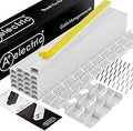 A+ ELECTRIC Cord Cover Full Kit, 26ft/315in Self-Adhesive Cable Raceway, 20 Snap-On Channels, Wire Hider for TV, HDMI & Speaker Cables, Includes Connectors & Corners, Paintable Cable Management, White