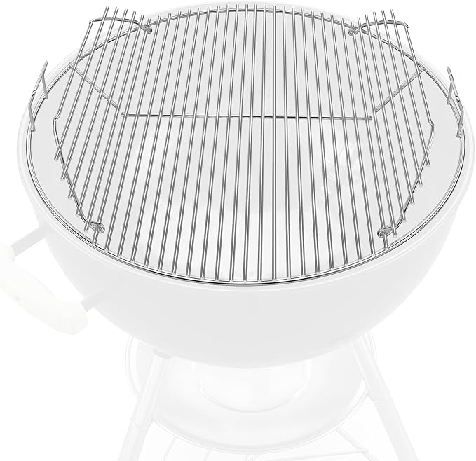 Uniflasy for Weber 22 Inch Hinged Cooking Grate – 304 Stainless Steel Grill Grate Replacement, Fits Original Kettle, Master-Touch, Performer & Bar-B-Kettle Charcoal Grills (21.5" Round)
