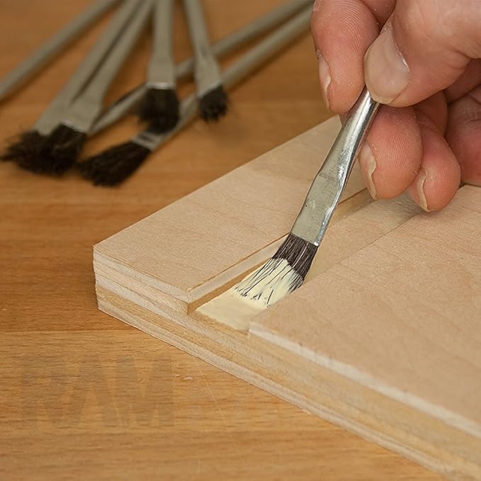 Acid Brushes - 36 Count 3/8 Inch Horsehair Acid Flux Brushes, Disposable Glue Brushes for Woodworking, Epoxy Brushes for Resin, Great for Crafting, Soldering, in The Home, and School, or Shop