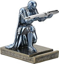 Windbreaker Soldier Knight Pen Holder Personalized Desk Accessory, Mobile Phone & Gaming Controller Holder, Device Stand Gift for Medieval Enthusiasts (Blue)