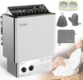 Sauna Heater 9KW 220V Electric Sauna Stove with UL Test Report Thermo-Hygrometer Sauna Hat Set for 310-460 Cu.ft Home Hotel Spa Sauna Room