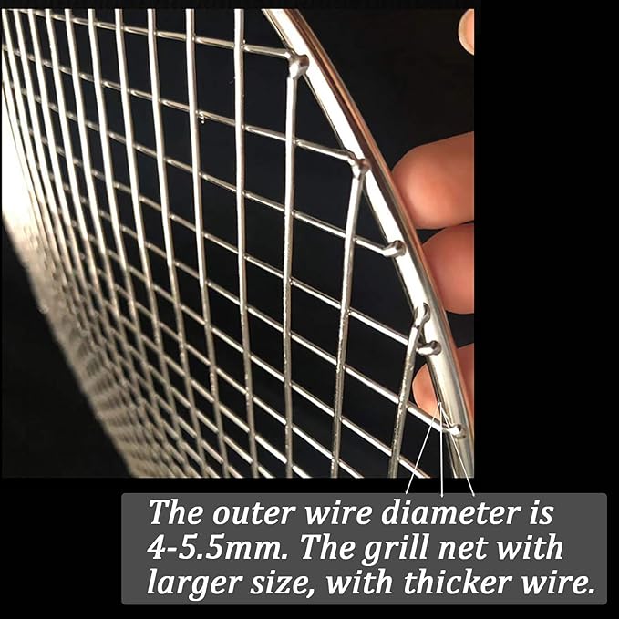Barbecue Grids Bacon Cooking Rack with Legs Dia 10.4 Inches Round Cooking Grate for Baking Round 304 Stainless Steel Wire Cooking Racks/Carbon Baking Net/Grill/Pan Grate (265mm/10.4")