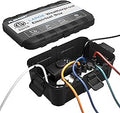 Flemoon Large Outdoor Electrical Box (12.5 x 8.5 x 5 inch), IP54 Waterproof Extension Cord Cover Weatherproof, Protect Outlet, Plug, Socket, Timer, Power Strip, Holiday Light Decoration, Black