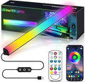 KANTUTOE Monitor Down Light Bar, RGB Screen Desk Light PC, Dimmable LED Dynamic Rainbow Effect, Adjustable Brightness, Speed and Music, Remote Control Color Change, for Game Room